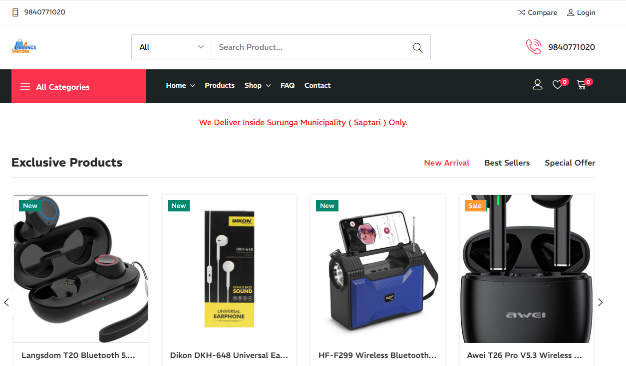 e-Commerce Website ( Surunga Store )